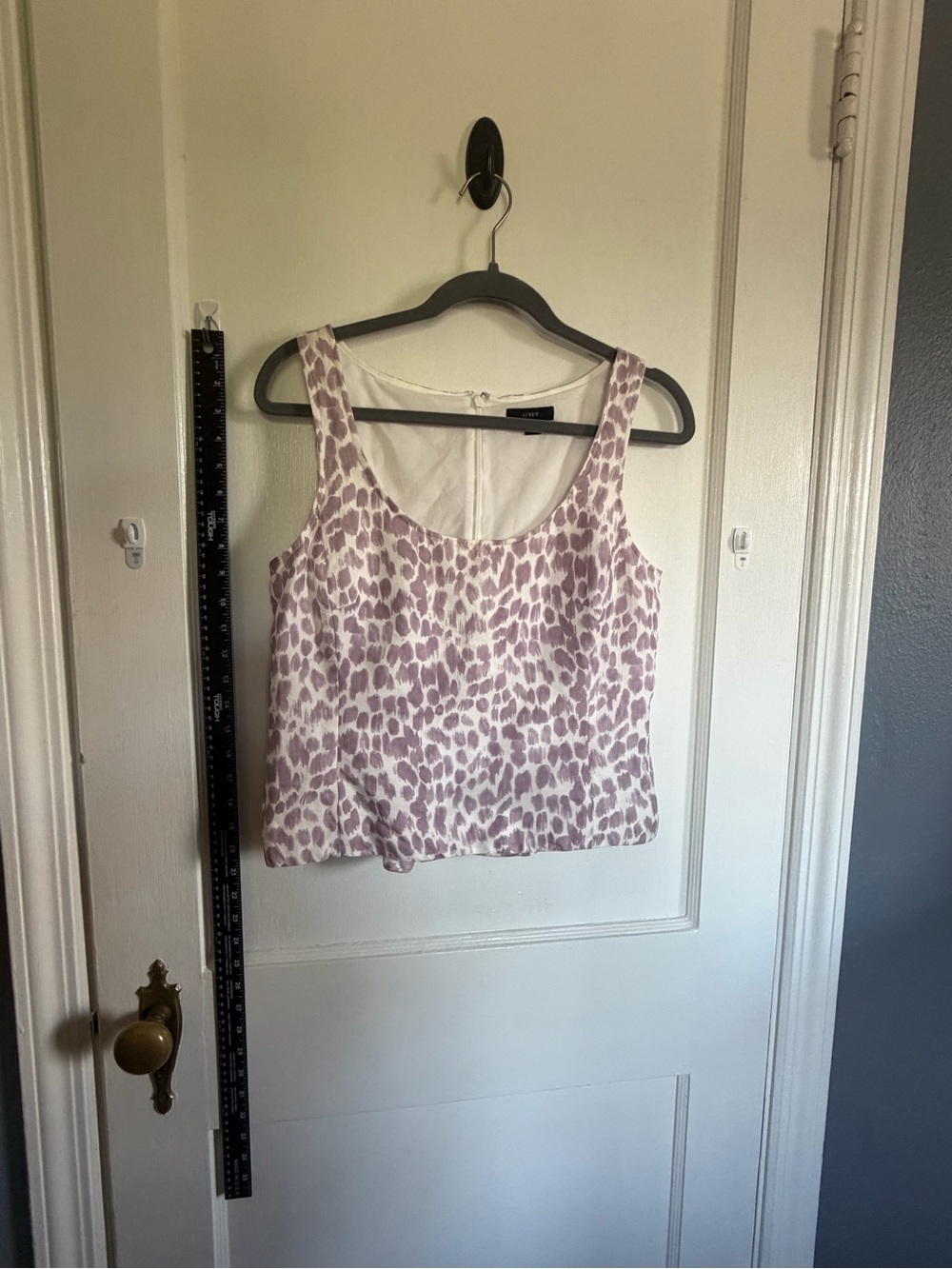 J. Crew Lilac Leopard-Print Scoop Neck Tank